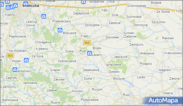 mapa Łazany, Łazany na mapie Targeo