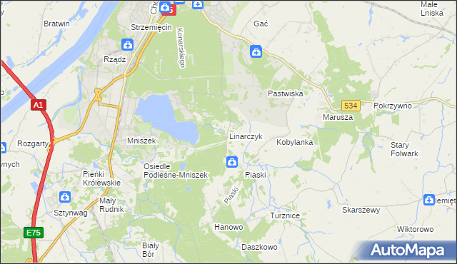 mapa Linarczyk, Linarczyk na mapie Targeo