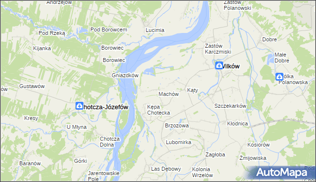 mapa Machów, Machów na mapie Targeo