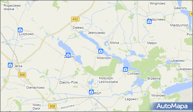 mapa Mościszki, Mościszki na mapie Targeo