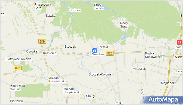 mapa Nasutów, Nasutów na mapie Targeo