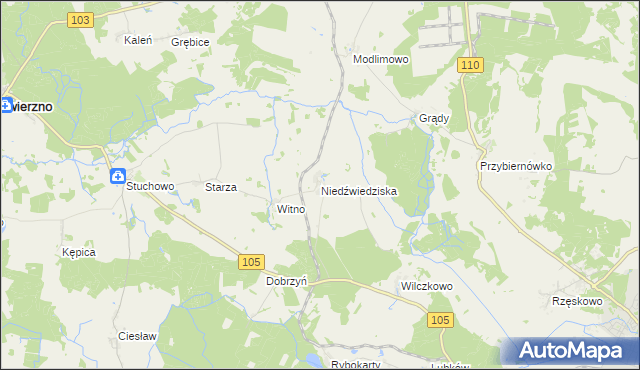 mapa Niedźwiedziska, Niedźwiedziska na mapie Targeo