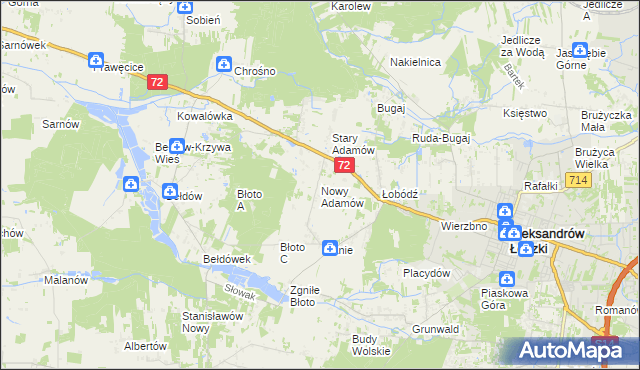 mapa Nowy Adamów, Nowy Adamów na mapie Targeo