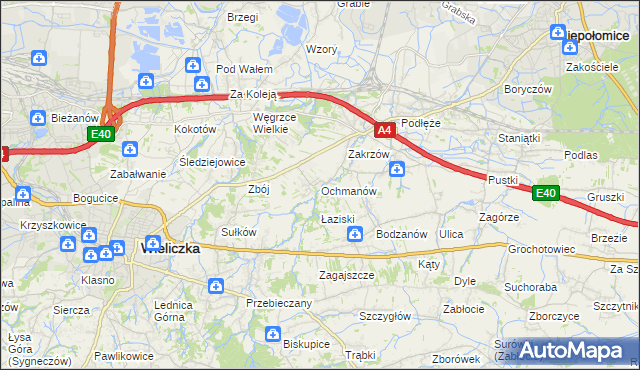 mapa Ochmanów, Ochmanów na mapie Targeo