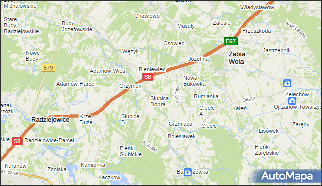 mapa Oddział, Oddział na mapie Targeo
