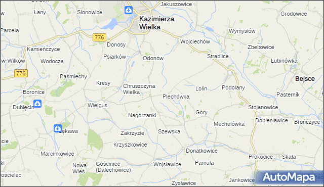 mapa Plechówka, Plechówka na mapie Targeo