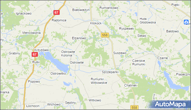 mapa Podkłokock, Podkłokock na mapie Targeo