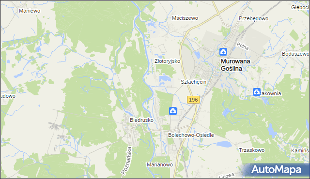 mapa Promnice gmina Czerwonak, Promnice gmina Czerwonak na mapie Targeo