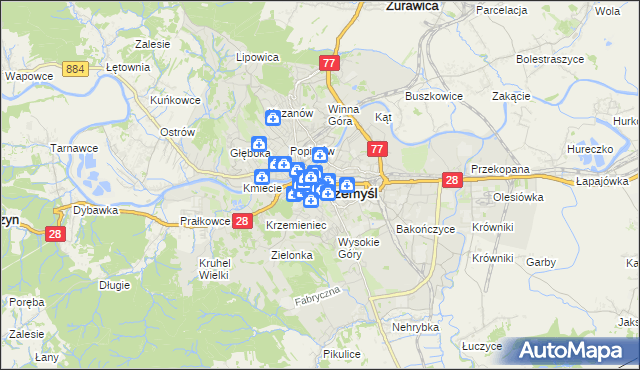 mapa Przemyśla, Przemyśl na mapie Targeo