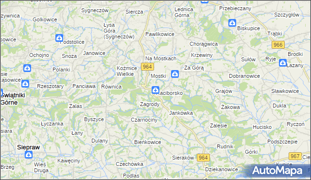 mapa Raciborsko, Raciborsko na mapie Targeo