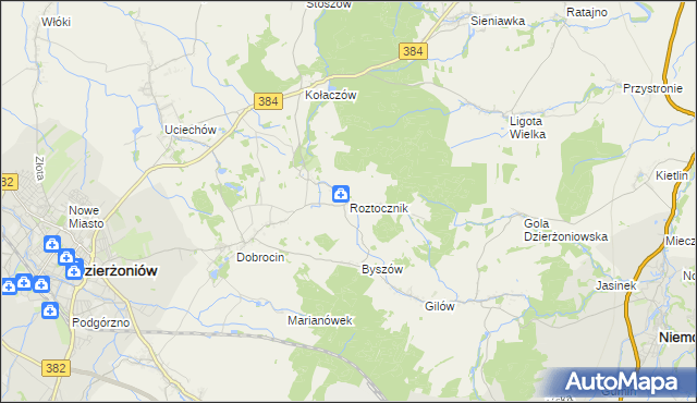 mapa Roztocznik, Roztocznik na mapie Targeo