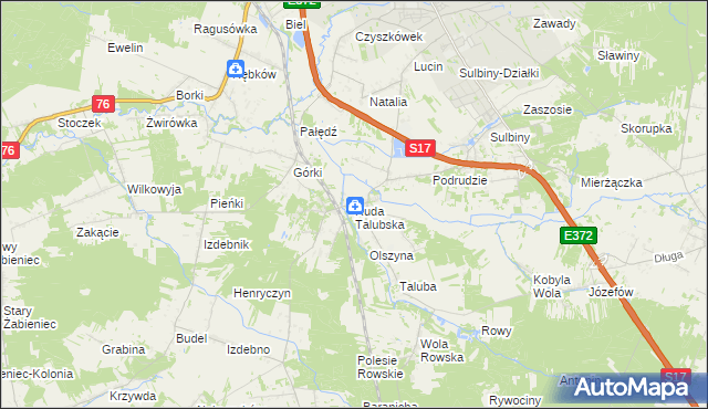 mapa Ruda Talubska, Ruda Talubska na mapie Targeo