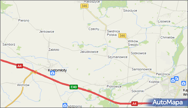 mapa Siemidrożyce, Siemidrożyce na mapie Targeo