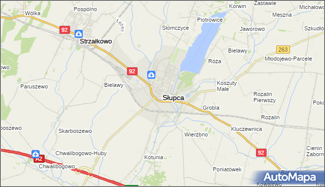 mapa Słupca, Słupca na mapie Targeo