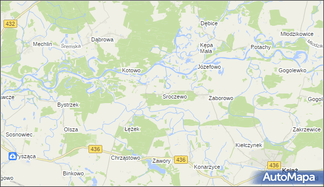 mapa Sroczewo, Sroczewo na mapie Targeo