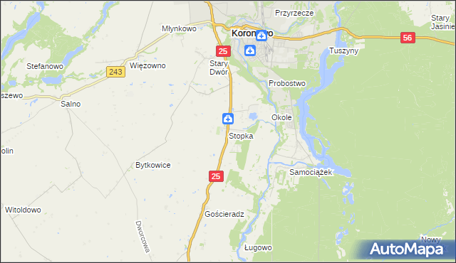 mapa Stopka, Stopka na mapie Targeo