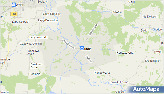 mapa Suraż, Suraż na mapie Targeo