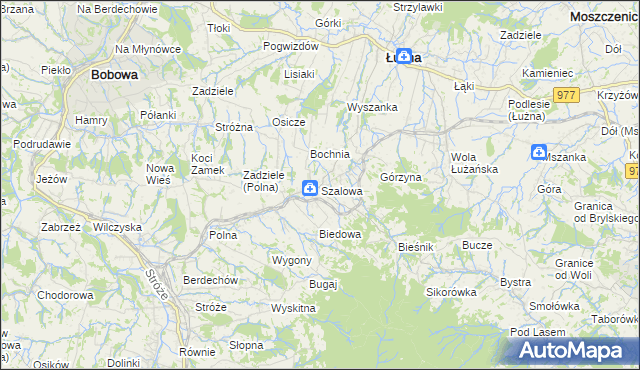 mapa Szalowa, Szalowa na mapie Targeo