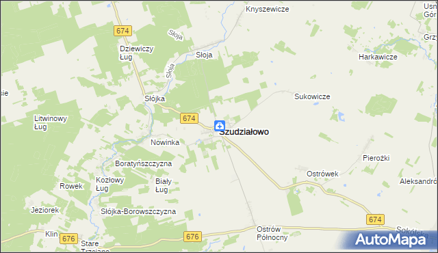 mapa Szudziałowo, Szudziałowo na mapie Targeo