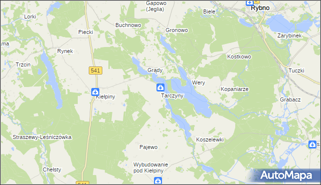 mapa Tarczyny, Tarczyny na mapie Targeo