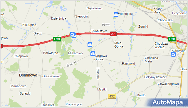 mapa Targowa Górka, Targowa Górka na mapie Targeo