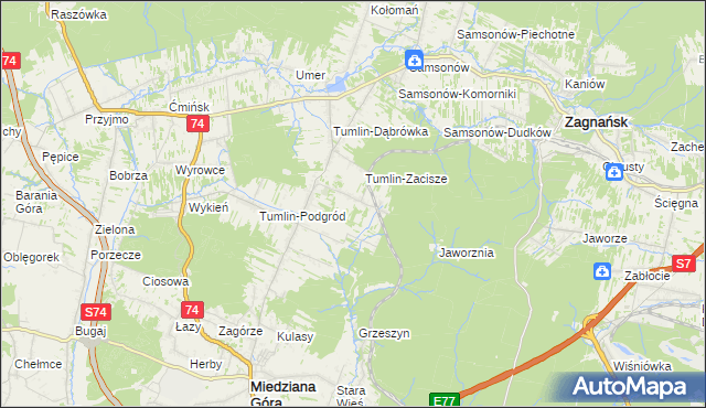 mapa Tumlin-Węgle, Tumlin-Węgle na mapie Targeo