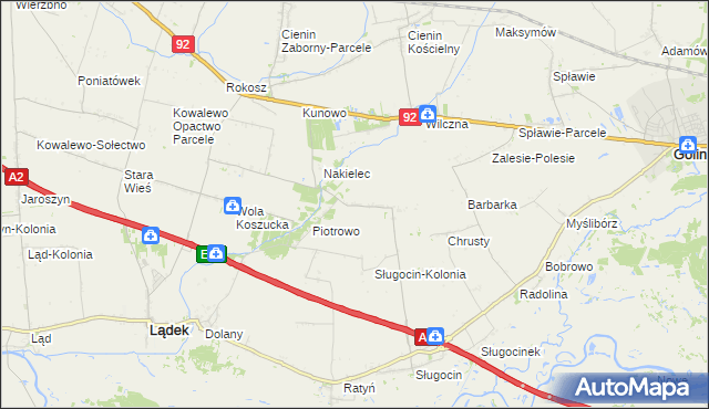 mapa Wacławów gmina Lądek, Wacławów gmina Lądek na mapie Targeo