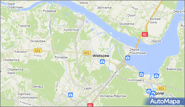 mapa Wieliszew, Wieliszew na mapie Targeo