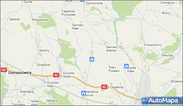 mapa Wierzbica Dolna gmina Wołczyn, Wierzbica Dolna gmina Wołczyn na mapie Targeo