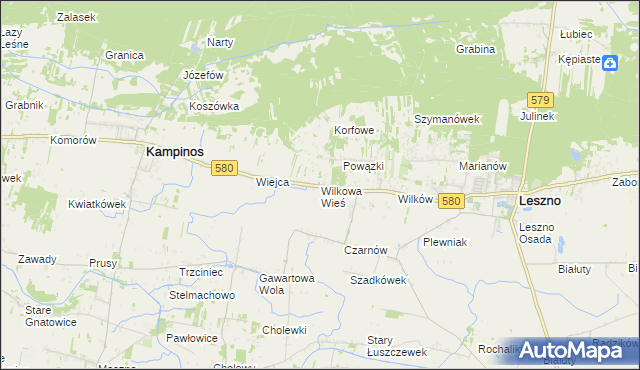 mapa Wilkowa Wieś, Wilkowa Wieś na mapie Targeo