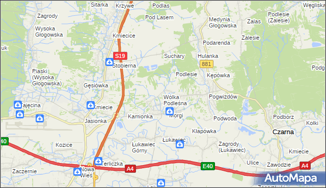 mapa Wólka Podleśna, Wólka Podleśna na mapie Targeo