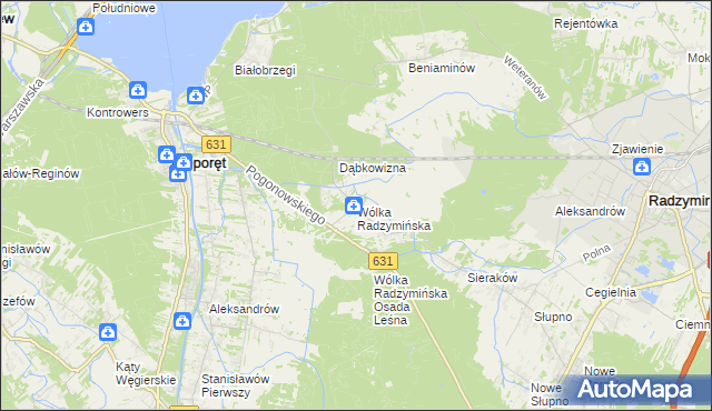 mapa Wólka Radzymińska, Wólka Radzymińska na mapie Targeo