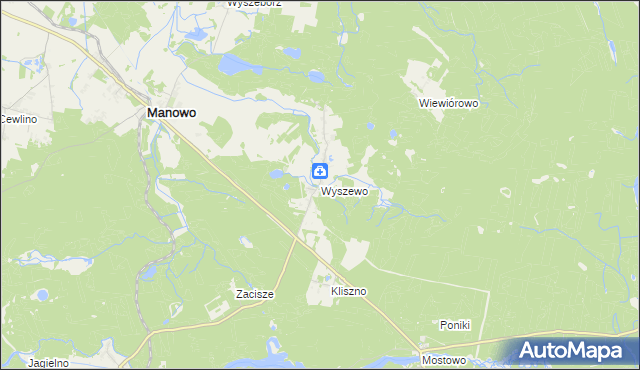 mapa Wyszewo, Wyszewo na mapie Targeo