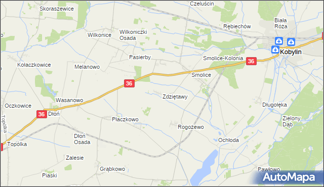 mapa Zdziętawy, Zdziętawy na mapie Targeo
