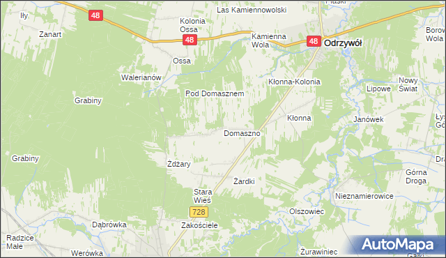 mapa Domaszno, Domaszno na mapie Targeo