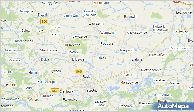 mapa Liplas, Liplas na mapie Targeo