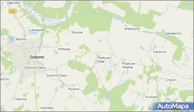 mapa Pobłocie Małe, Pobłocie Małe na mapie Targeo