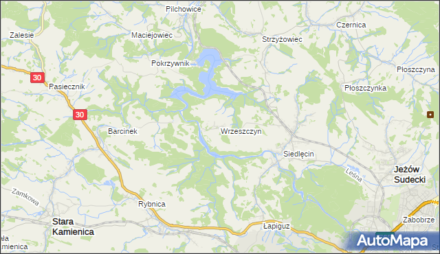 mapa Wrzeszczyn, Wrzeszczyn na mapie Targeo