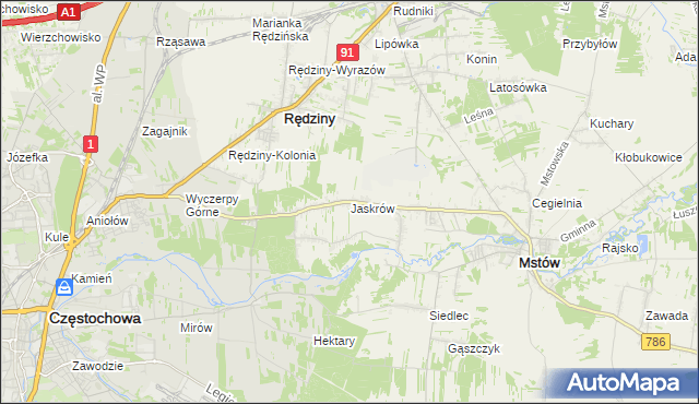 mapa Jaskrów, Jaskrów na mapie Targeo