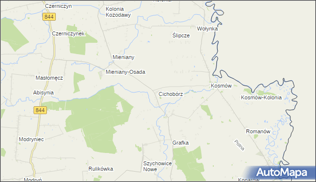 mapa Cichobórz, Cichobórz na mapie Targeo