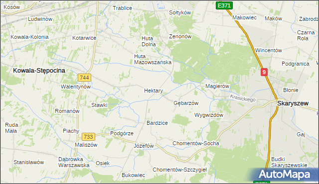 mapa Gębarzów Osada, Gębarzów Osada na mapie Targeo