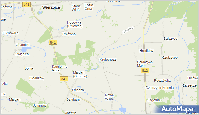 mapa Krobonosz, Krobonosz na mapie Targeo