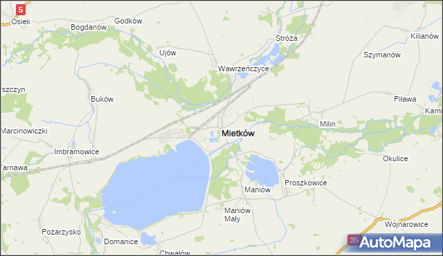 mapa Mietków, Mietków na mapie Targeo