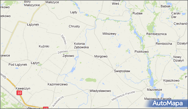 mapa Morgowo gmina Ciechocin, Morgowo gmina Ciechocin na mapie Targeo