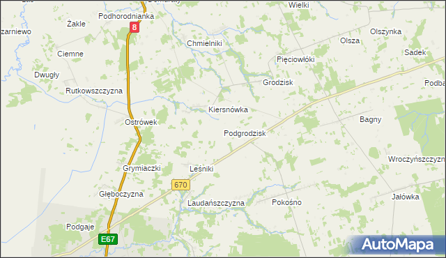 mapa Podgrodzisk, Podgrodzisk na mapie Targeo