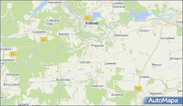 mapa Pręgowo Górne, Pręgowo Górne na mapie Targeo