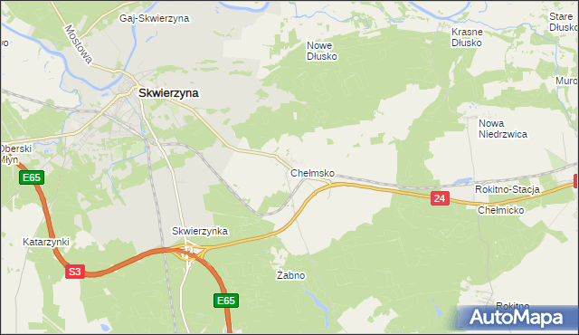 mapa Chełmsko, Chełmsko na mapie Targeo