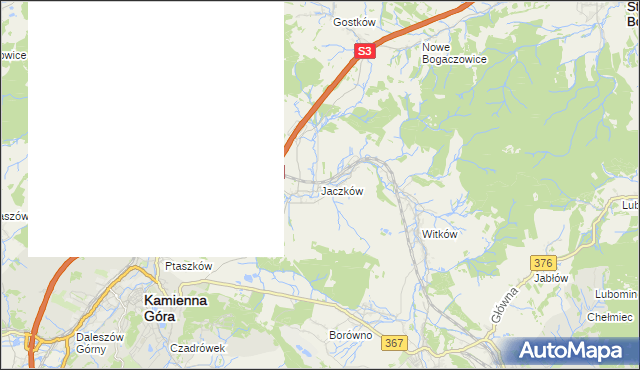 mapa Jaczków, Jaczków na mapie Targeo