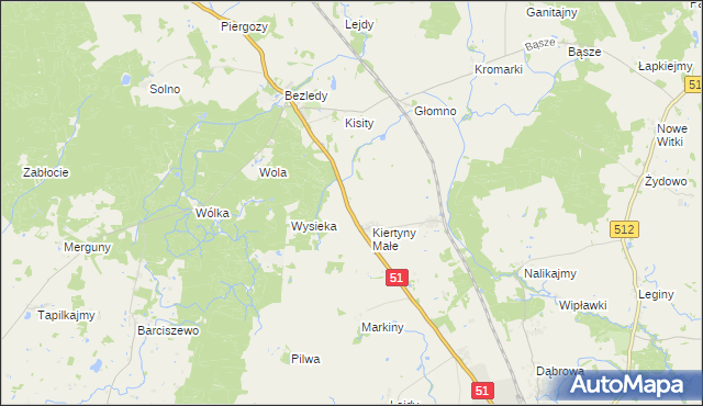 mapa Karolewko, Karolewko na mapie Targeo