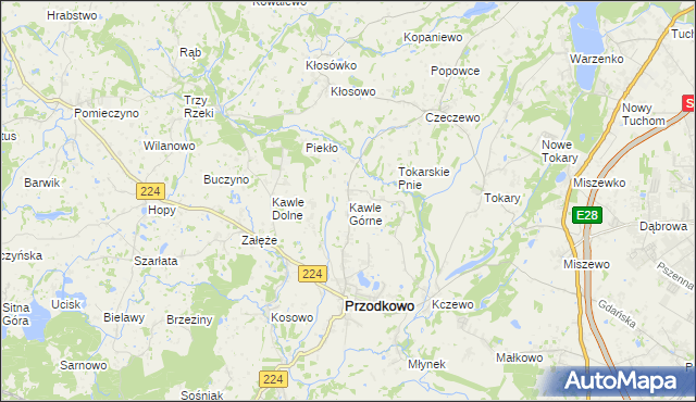 mapa Kawle Górne, Kawle Górne na mapie Targeo